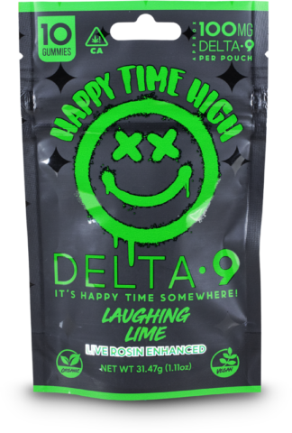 Happy Time High 10mg Delta 9 Gummy Laughing Lime