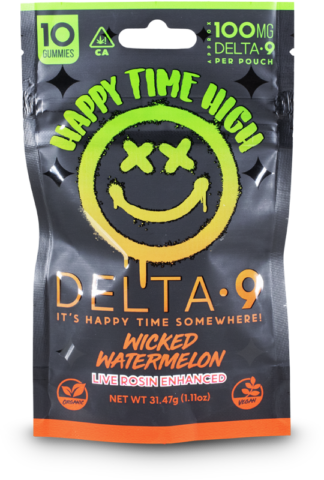 Happy Time High 10mg Delta 9 Gummy Wicked Watermelon