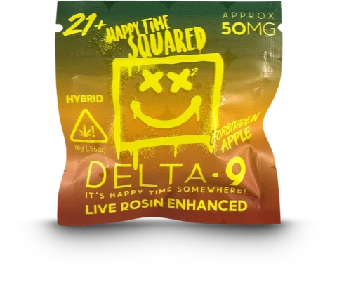Happy Time Squared 50mg Delta 9 Gummy Forbidden Apple